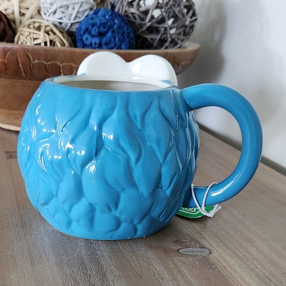 🍪 Sesame Street Cookie Monster Coffee Mug – Hand Painted, NWT, Large Muppets - Picture 6 of 16